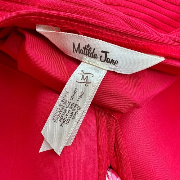 Matilda Jane Poolside Party Red One-Piece Swimsuit with Checkered Bow Medium - Picture 7 of 7